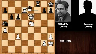 Some Cool Backrank Tactics By Mikhail Tal From 1952