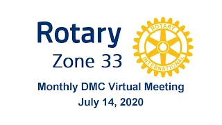 Zone 33 DMC Virtual Meeting 7 15 2020