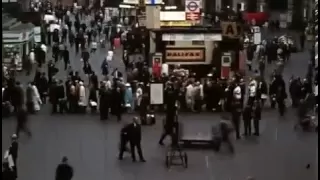 1970 Waterloo Station rush hour time-lapse film