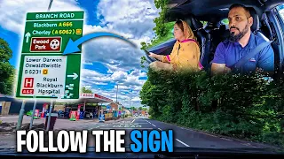 How to follow the sign in your real driving test | Urdu & Hindi | Driving Lesson UK