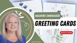 How to make Machine Embroidered Greeting Cards, Handmade Cards, Brother PE770 Embroidery Machine