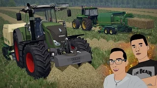 Prasowanie słomy 2016 na PGR ☆ Let's Play FS15 #11MultiPlayer ㋡ MafiaSolec & Tanas