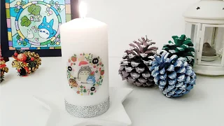DIY Transferir imagenes a velas rápido y fácil con Totoro