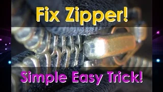 Easy Broken Zipper Fix Repair for Clothing! Simple Trick!