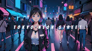 Tokyo neon street - 80's Synthwave music - Synthpop chillwave ~ Cyberpunk electro arcade mix