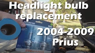 Replacing headlight bulbs on a 2007 Toyota Prius