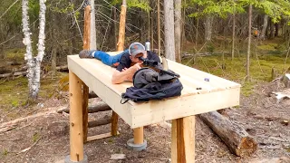 Carving a Rifle Range out of the Forest+ 5' High Shooting Platform Build #138