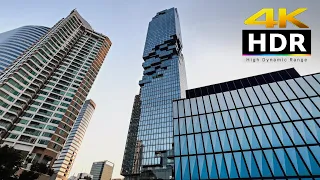 4K HDR // Walking Tour in Downtown Bangkok | Sathorn to Silom Area | City Ambience | Thailand 2022