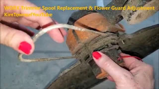 WORX Trimmer Spool Replacement & Flower Guard Adjustment | KimTownselYouTube