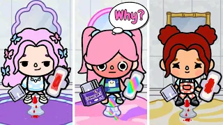 I'm The Only Girl With Rainbow Period | Toca Boca | Toca life world