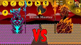 MAXIMUM 9999 UNITS ELITE ARMY VAMPIRE VS ARMY LAVA VS BOSS INSANE | STICK WAR LEGACY | STICK MASTER