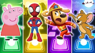 Peppa Pig 🆚 Marvel's Spidey 🆚 Earthquake Rescue Team 🆚 Jerry - Tiles Hop EDM Rush