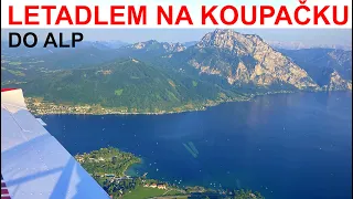 Letadlem na koupačku k alpskému jezeru / Letecký vlog13 CZ/SK