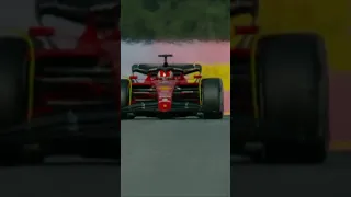 F1 Testing Barcelona. Ferrari F1-75 porpoising in the track's straight. F1 Testing cars bouncing BCN