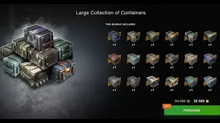 Opening a collection of containers. WoT Blitz