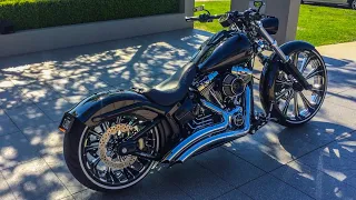 #EXHAUST SOUND OF #HARLEYDAVIDSON BREAKOUT (PART 1) #harley #motorcycle