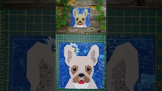 French Bulldog quilt block pattern