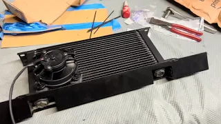 Installing an oil cooler with fan