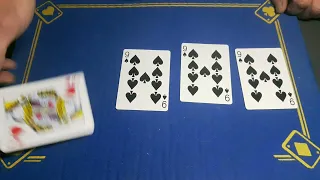 incredibly easy, beautiful looking 3 card monte/ card trick