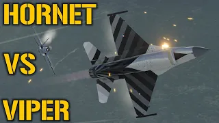 DCS F/A-18C VS F-16 Gun Fight and Semi-Active Cloaking Clouds