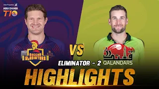 Match 27 I Eliminator 2 I Day 9 I Deccan Gladiators vs Qalandars I Aldar Properties Abu Dhabi T10