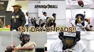 COLORADO FOOTBALL #1 OFFENSE vs #1 DEFENSE!! TRAVIS HUNTER LOOKS GREAT AT WR!! 1ST DAY OF PADS!!