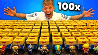 XXL REAL LIFE MEGA BOX OPENING BATTLE in BRAWL STARS! 😱 Wieviele GOLDENE LEGENDÄRE in 100 BOXEN? 😱