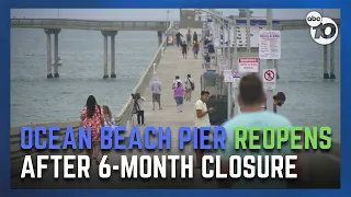 Eager crowds gather for reopening of Ocean Beach Pier after 6-month closure