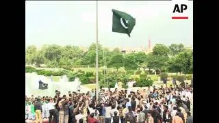 Flag raising, changing of the guard on independence day