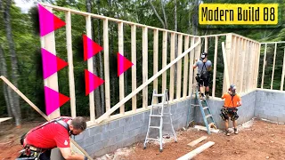 Modern Home Build | 08 | foundation wall wood framing