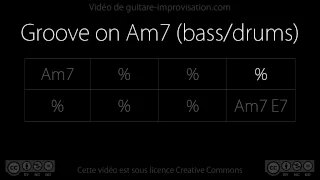 Groove on Am7 (95 bpm) - bass/drums : Backing Track