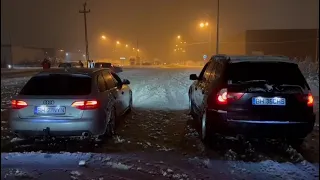 Audi Quattro VS Bmw xDrive (Race On Snow) #audi #bmw #race #snow #fy #fyp #foryourpage #car #2023