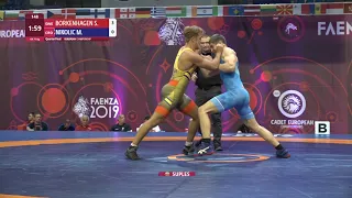 1/4 GR - 71 kg: S. BORKENHAGEN (SWE) v. M. NIKOLIC (CRO)