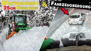 25cm Neuschnee und Fahrzeugbergung | Winterdienst in Oberkärnten ❄️
