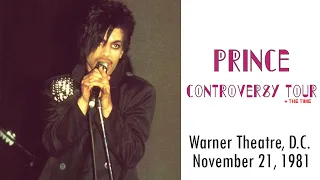 Prince live Controversy Tour - Warner Theatre, Washington, D.C. (November 21, 1981)