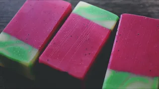 Pink Watermelon 🍉 Cold Process Soap Making