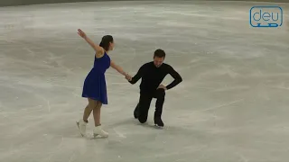 Monika Breitkopf / Krzysztof Sadowski. Oberstdorf 2018. Intermediate Pairs Artistic 2d place