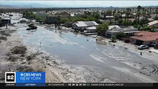 Remnants of Tropical Storm Hilary cause damage in California