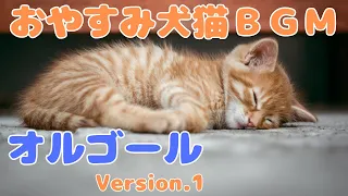 【癒し・リラックス系オルゴールBGM】30秒おきに切り替わるおやすみ犬猫の写真を楽しみながらリラックスできるBGMを聴くことができます。