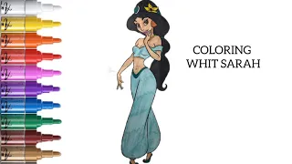 Jasmine | Jasmine Princess Coloring Book Pages