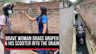 Assam woman drags groper's scooter down the drain to teach him a lesson | Cobraspost