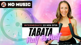 BYOM 20 MINUTE SPIN CLASS: TABATA HALF & HALF |  NO MUSIC (SPOTIFY PLAYLIST INCLUDED)