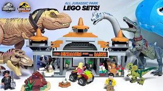 ALL LEGO JURASSIC WORLD SETS! New Dinosaurs Mini Figures, Baryonyx, Indominus Rex