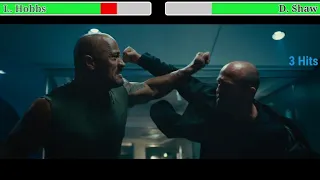 Luke Hobbs vs Deckard Shaw with Healthbars / Office Fight