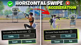 Low Device Vs High Device HORIZONTAL Swipe Acceleration Enable or Disable in BGMI PUBGm