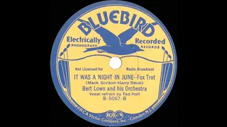 1933 Bert Lown - It Was A Night In June (Ted Holt, vocal)