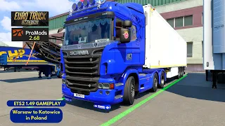 Warsaw To Katowice in a Scania R560 V8 | Euro Truck Simulator 2