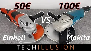 🔥EINHELL SCHLÄGT MAKITA?! Winkelschleifer Makita VS Einhell - 230mm Winkelschleifer Vergleichstest