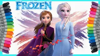 Mewarnai Elsa Anna FROZEN 2 Coloring Book Pages COMPILATION