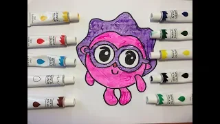 Раскраска Ёжик из мультика малышарики для детей|Учим цвета|Рисовалка TV